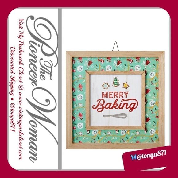 🦋 New Pioneer Woman Christmas "MERRY Baking" Sign, Wall Decor - Picture 1 of 8